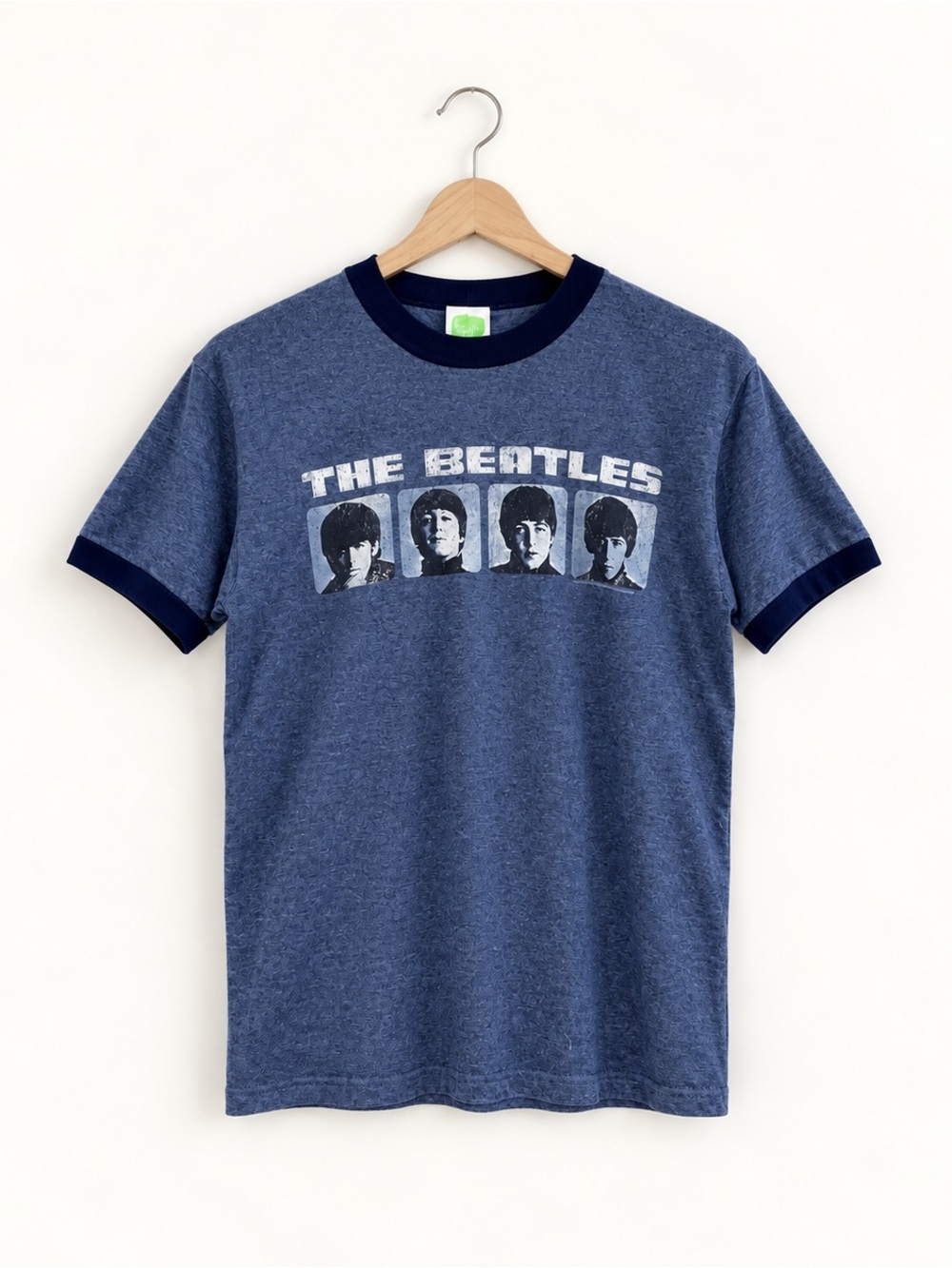 🔥VINTAGE🔥The Beatles Ringer Tee in Heather Navy